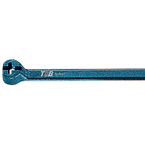 ABB / Thomas & Betts Metal Detectable - Metal Barb Cable Tie; Blue; Polypropylene; 7.3" Length; 1.8" Bundle Diameter; 100 ct.